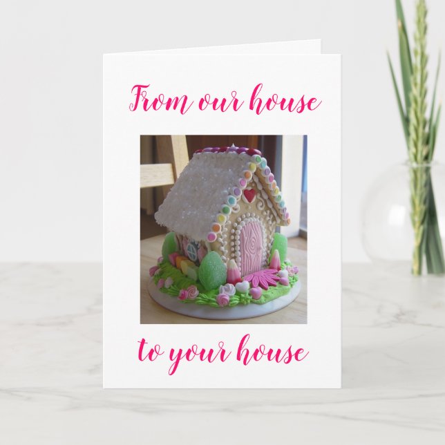 CARTES POUR FÊTES ANNUELLES GINGERBREAD EASTER HOUSE GREETINGS DE NOUS (Devant)