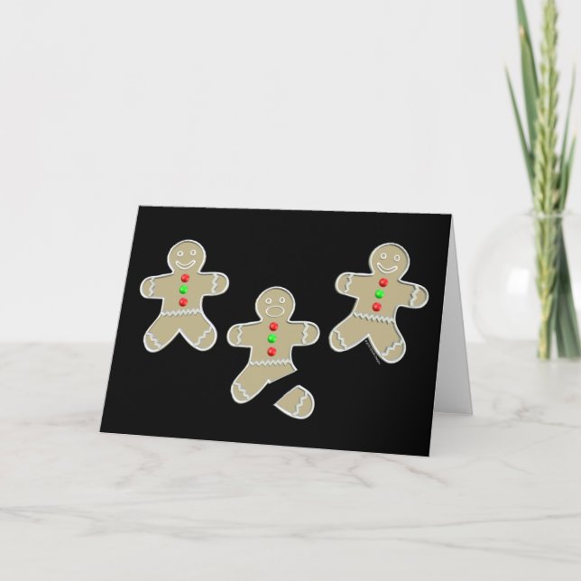 Cartes Pour Fêtes Annuelles Gingerbread Man (Devant)