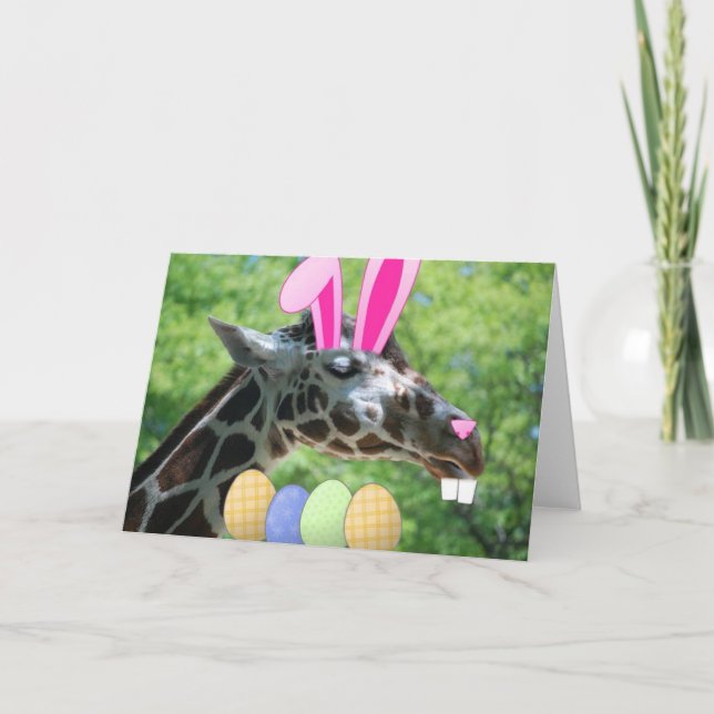 Cartes Pour Fêtes Annuelles Girafe de l'Est (Devant)
