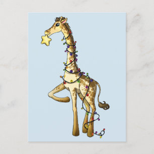 Cartes Pour Fêtes Annuelles Giraffe brillante