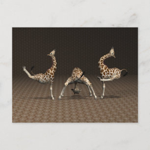 Cartes Pour Fêtes Annuelles Giraffes Love Ballet