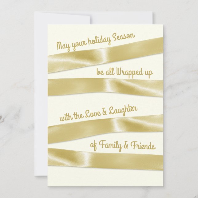 Cartes Pour Fêtes Annuelles Gîtes de vacances d'or Salutation photo (Devant)