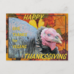 Cartes Pour Fêtes Annuelles Give Thanks for Vegans