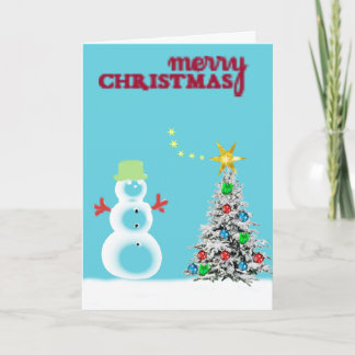 Cartes Pour Fêtes Annuelles Givré le bonhomme de neige