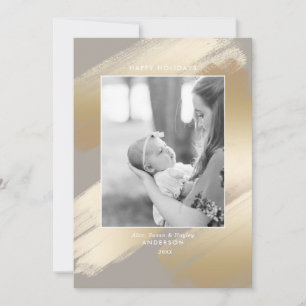 Cartes Pour Fêtes Annuelles Glam Gold Swashes et photo