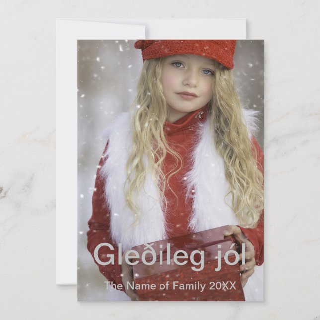 Cartes Pour Fêtes Annuelles Gleðileg jól (Devant)