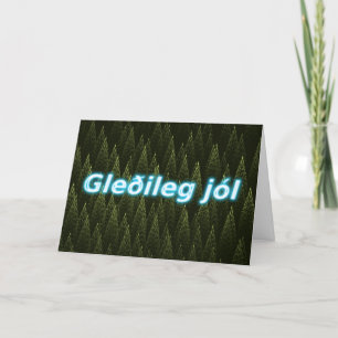 Cartes Pour Fêtes Annuelles Gleðileg Jól - Conifers