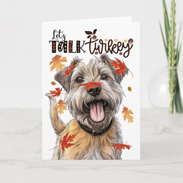 Cartes Pour Fêtes Annuelles Glen d'action de grâces Imaal Terrier Chien Parler (Devant)