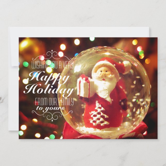 Cartes Pour Fêtes Annuelles globe de neige Santa Claus (Devant)