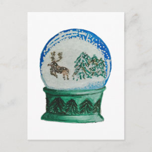 Cartes Pour Fêtes Annuelles Globe des neiges Ball Winter Wonderland Noël