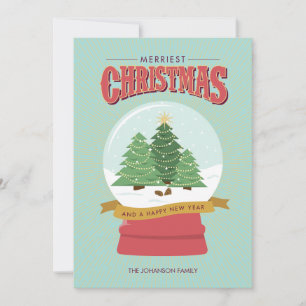 Cartes Pour Fêtes Annuelles Globe des neiges de Noël