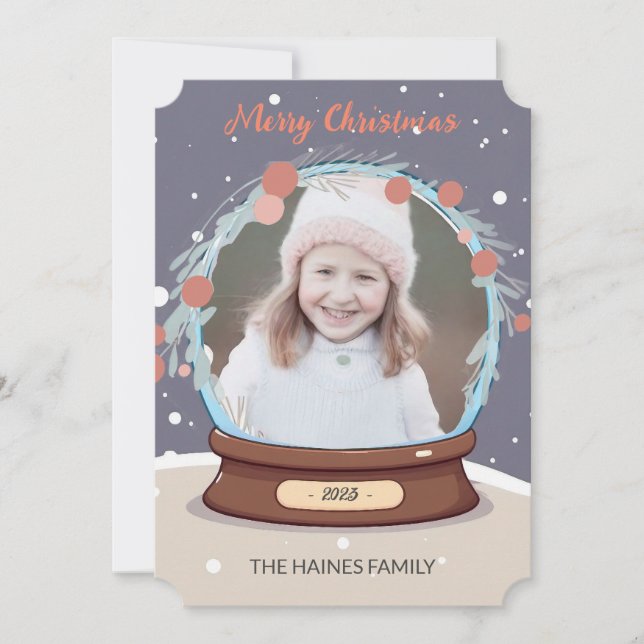 Cartes Pour Fêtes Annuelles Globe des neiges de Noël (Devant)