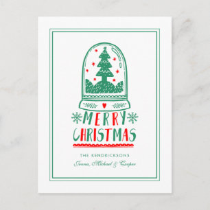 Cartes Pour Fêtes Annuelles Globe des neiges de Noël