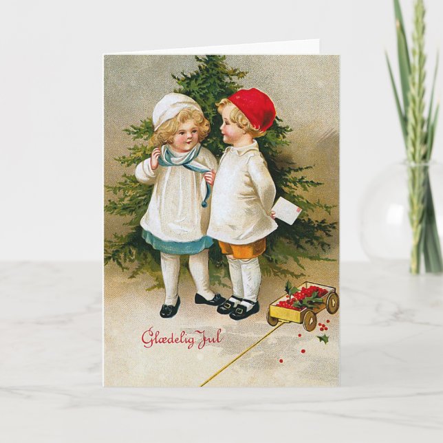 Cartes Pour Fêtes Annuelles "Gloedelig Jul" (Devant)