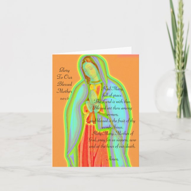 Cartes Pour Fêtes Annuelles Gloire À Notre Bienheureuse Mère (Devant)