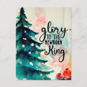 Cartes Pour Fêtes Annuelles Gloire au nouveau-né roi Noël Carol