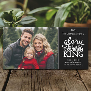 Cartes Pour Fêtes Annuelles Gloire au nouveau-né roi noir blanc - Photo