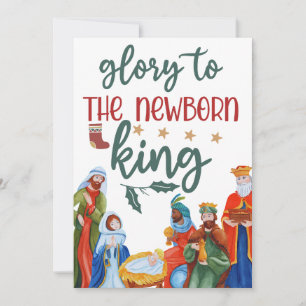 Cartes Pour Fêtes Annuelles Gloire au roi