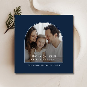 Cartes Pour Fêtes Annuelles Gloire Basée Sur La Foi À Dieu Arc De Noël Photo B