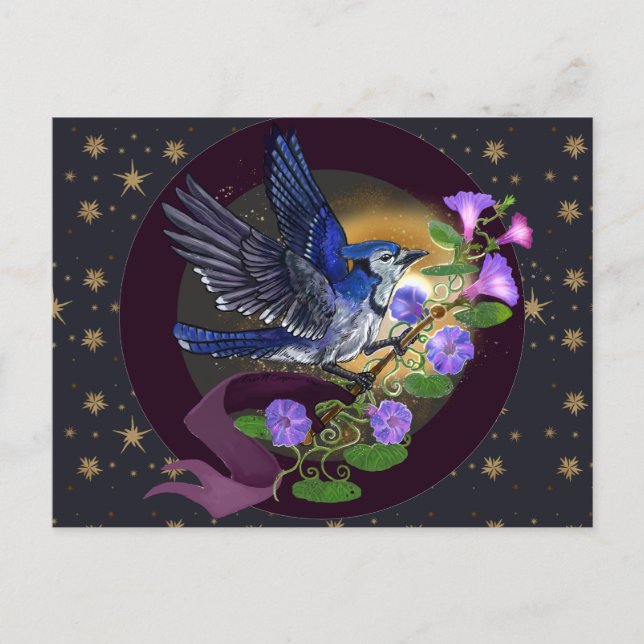 Cartes Pour Fêtes Annuelles Glory BlueJay (Devant)