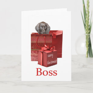 Cartes Pour Fêtes Annuelles Glossy Grizzly Boss Joyeux Noël
