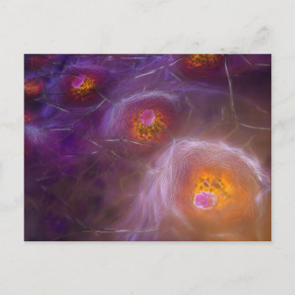 Cartes Pour Fêtes Annuelles Glowing Cellular Network Abstract Art