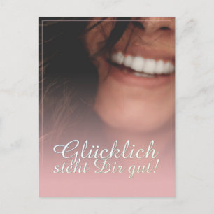 Cartes Pour Fêtes Annuelles Glücklich steht Dir intestin ! - Rosé