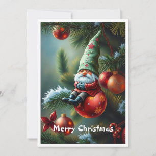 Cartes Pour Fêtes Annuelles Gnome Cute Funny Imaginaire Whimsical branché Pas 