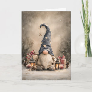 Cartes Pour Fêtes Annuelles Gnome de la magie de Noël