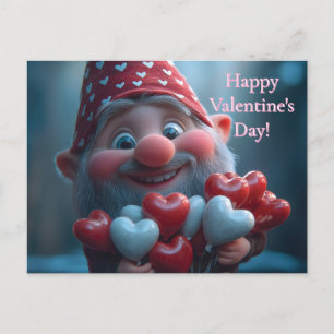 Cartes Pour Fêtes Annuelles Gnome de la Saint-Valentin fantaisiste avec ballon