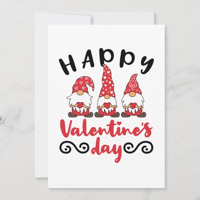 Cartes Pour Fêtes Annuelles Gnome de la Saint-Valentin suédois Tomte (Devant)