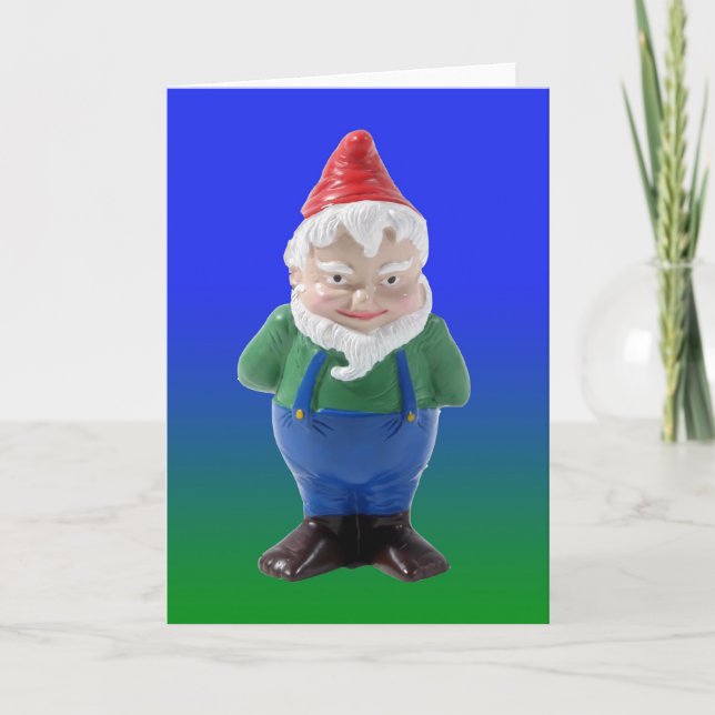 Cartes Pour Fêtes Annuelles Gnome debout (Devant)