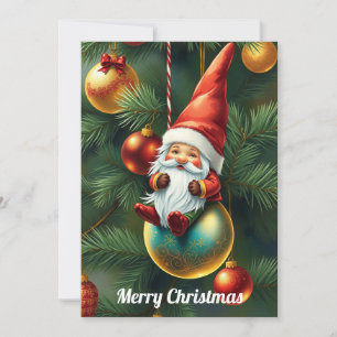 Cartes Pour Fêtes Annuelles Gnome Drôle Tendance Fantaisie Capricieux Pas de P