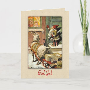Cartes Pour Fêtes Annuelles GNOME et GOAT Suède Tomte Nisse