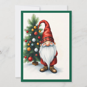 Cartes Pour Fêtes Annuelles Gnome Funny Imaginaire Whimsical branché Pas de ph