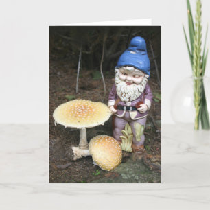 Cartes Pour Fêtes Annuelles Gnome In the Garden Greeting Card