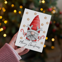 Cartes Pour Fêtes Annuelles Gnome Joyeux Noël Cookie Snowflakes Sucre de canne