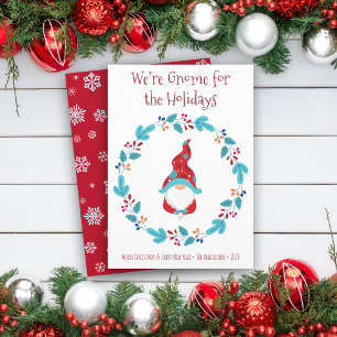 Cartes Pour Fêtes Annuelles Gnome pour les vacances Amusants Elf Cute Elf Flor