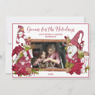 Cartes Pour Fêtes Annuelles Gnome rouge et blanc pour les fêtes Photo