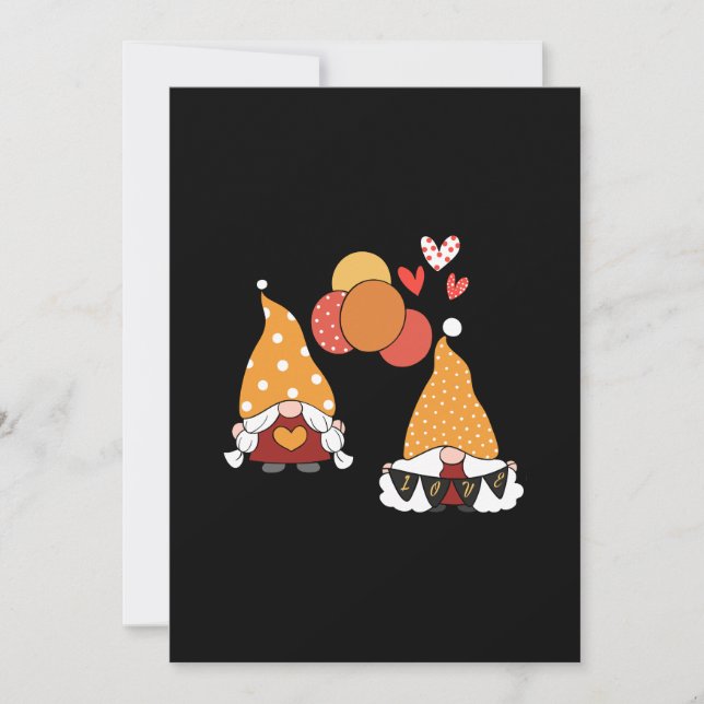 Cartes Pour Fêtes Annuelles GNOME Saint-Valentin d'amour (Devant)