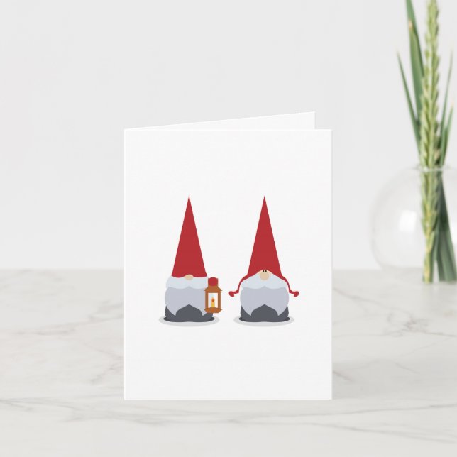 Cartes Pour Fêtes Annuelles Gnomes (Devant)