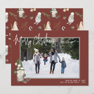 Cartes Pour Fêtes Annuelles Gnomes Christmas Woodland Photo