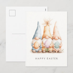 Cartes Pour Fêtes Annuelles Gnomes de dessin animé peints adorables célébrant 