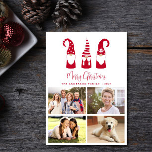 Cartes Pour Fêtes Annuelles Gnomes Joyeux Noël Photo