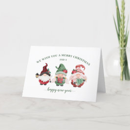 Cartes Pour Fêtes Annuelles Gnomes mignons Noël personnalisé