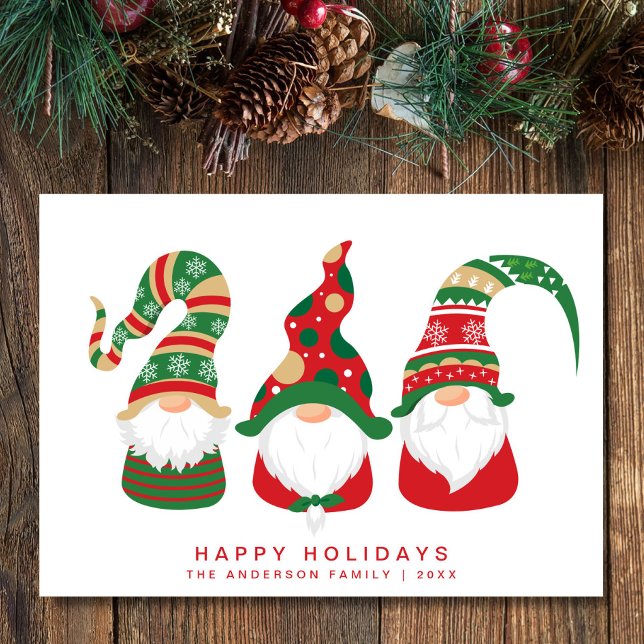 Cartes Pour Fêtes Annuelles Gnomes mignons Noël scandinave (Spread the love and joy of the season with your friends and family near and far)