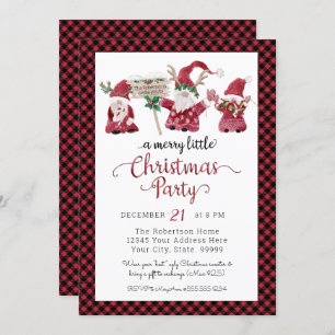 Cartes Pour Fêtes Annuelles Gnomes mignons Reindeer Joyeux Noël