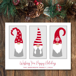 Cartes Pour Fêtes Annuelles Gnomes Minimal moderne Noël nordique