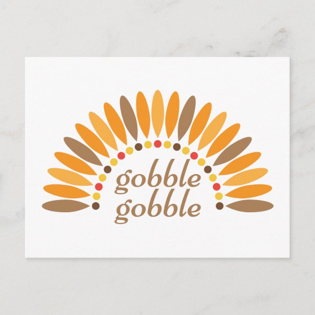 Cartes Pour Fêtes Annuelles Gobble Gobble Thanksgiving (Devant)
