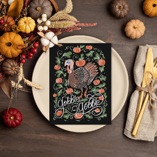 Cartes Pour Fêtes Annuelles Gobble Gobble Turquie Thankgiving